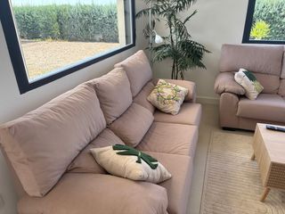 2 Sofás 3 plazas modelo Villa color camel