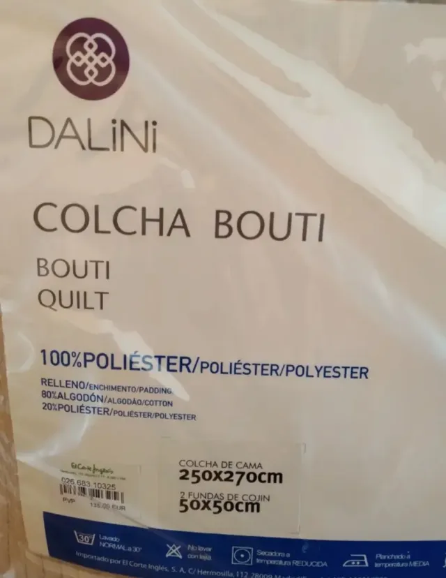 Colcha Bouti Dalini Beige Cama 150