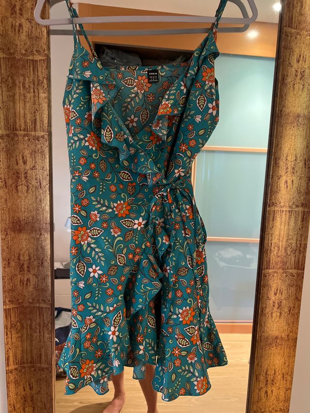 Vestido Shein volantes estampado floral