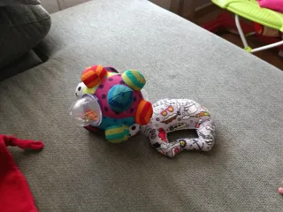 Lote Juguetes Bebé Elefante Peluche Sonajero