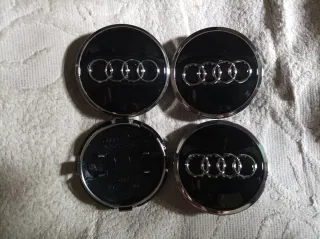 Tapabujes Audi negro 61mm centro rueda llanta logo