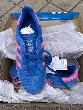Adidas Gazelle Indoor Talla 40 Azul/Rosa