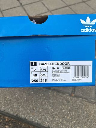 Adidas Gazelle Indoor Talla 40 Azul/Rosa