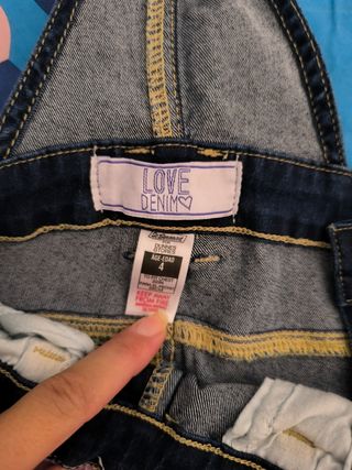 Peto vaquero niña con parches