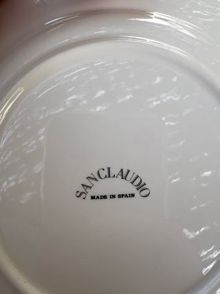 Vajilla San Claudio porcelana azul y blanca