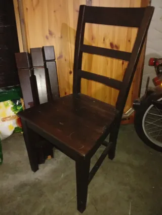 Mesa comedor madera y 4 sillas Ikea