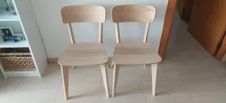 2 Sillas IKEA Lisabo Madera