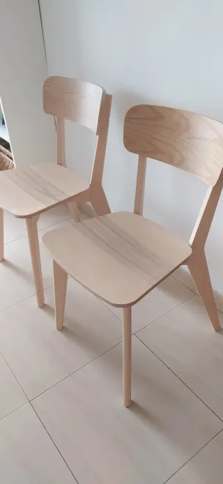 2 Sillas IKEA Lisabo Madera