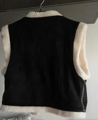 Chaleco invierno bordado floral M