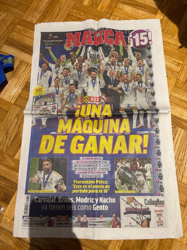 Diario Marca Real Madrid 15ª Champions 2 Junio 202