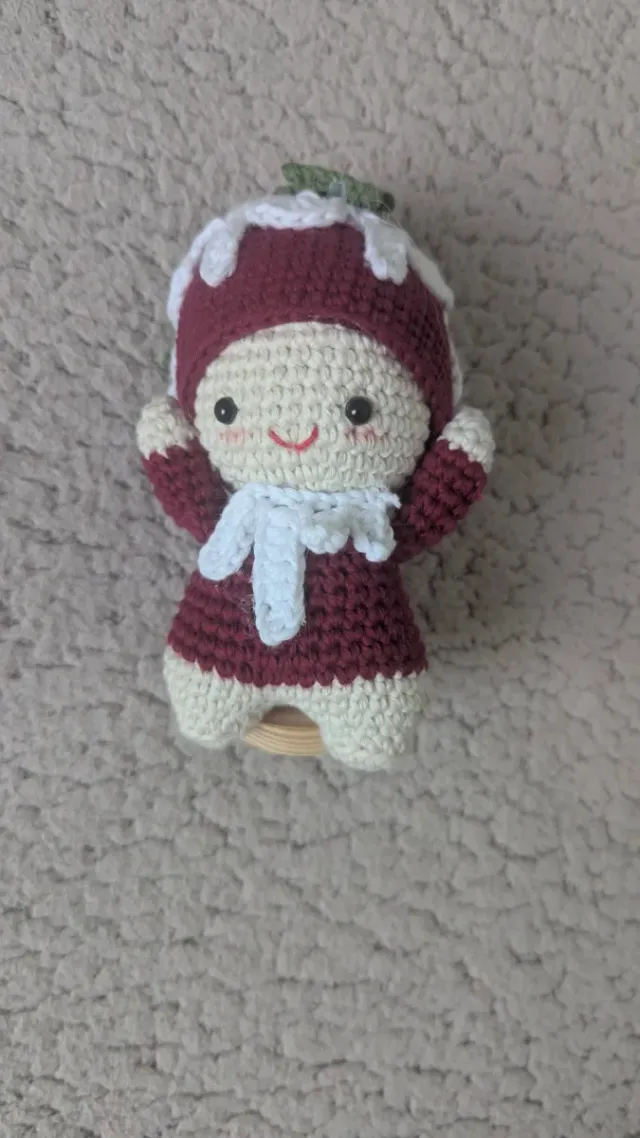 Amigurumi hecho a mano con técnica crochet.