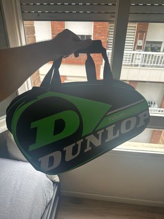 Paletero Dunlop Tour Series Negro/Verde