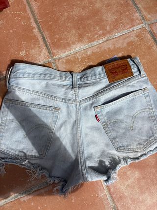 Shorts Levi's Vaqueros Azules Desgastados