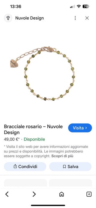 Bracciale rosario con charme 