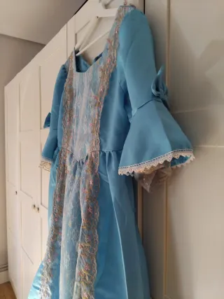 Disfraz Estilo Versalles Azul y Dorado