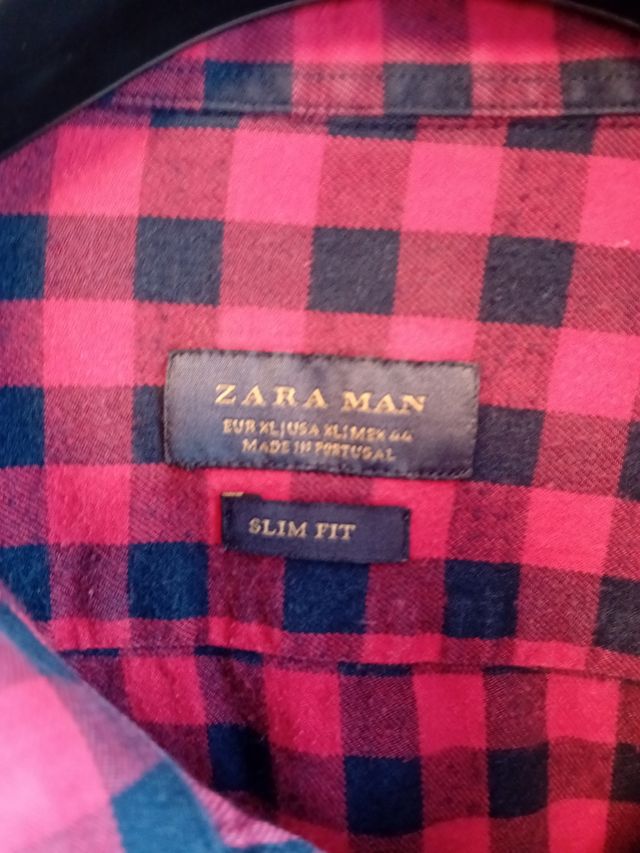 Camisa Zara cuadros hombre Talla XXL