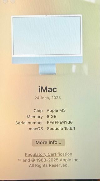 iMac Apple Azul y Plata