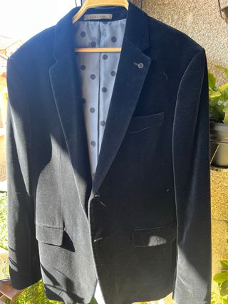 Americana Terciopelo Zara Azul Marino