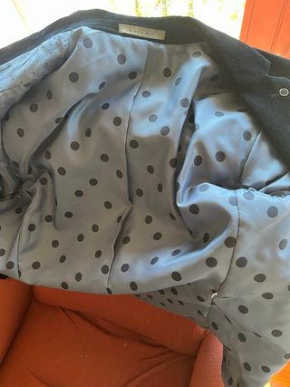 Americana Terciopelo Zara Azul Marino