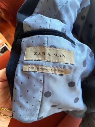 Americana Terciopelo Zara Azul Marino