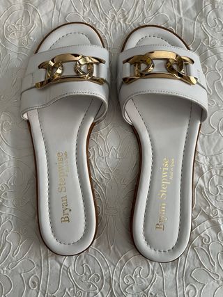 Sandalias Bryan Stepwise Piel Blanca Talla 37