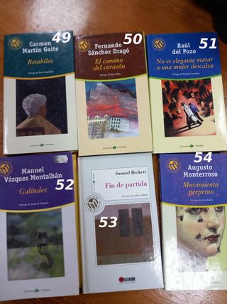 Colecc. 58 libros n. contemporánea, 1 e. cada uno 