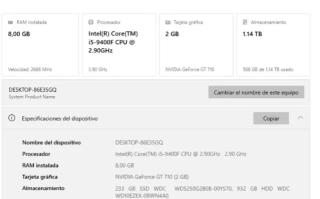 PC Sobremesa I5 9400F 2.9ghz