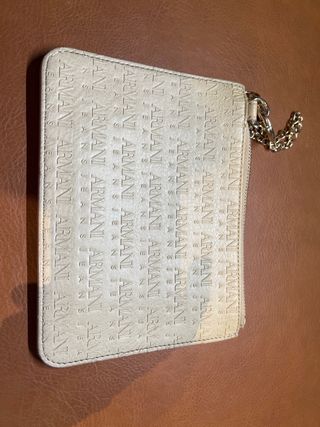 Cartera monedero Armani Jeans beige