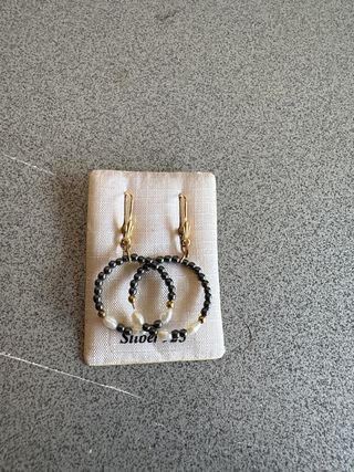 Pendientes Aro Plata 925 Perlas