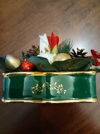 Centrotavola Natale, contenitore vintage anni '50