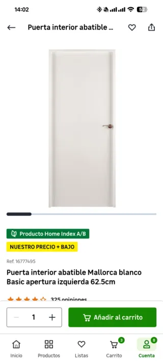 4 Puertas interiores abatibles blancas
