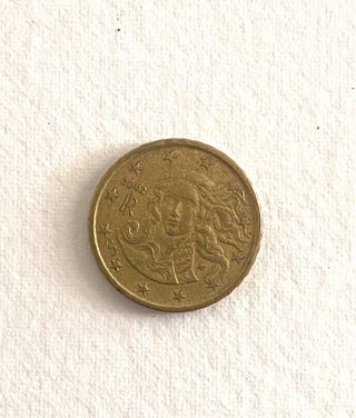 Moneda 10 céntimos del año 2002 Italia Colección