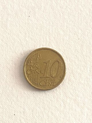 Moneda 10 céntimos del año 2002 Italia Colección