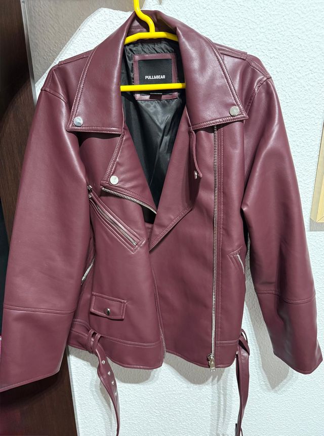 Chaqueta Biker Pull&Bear Morada