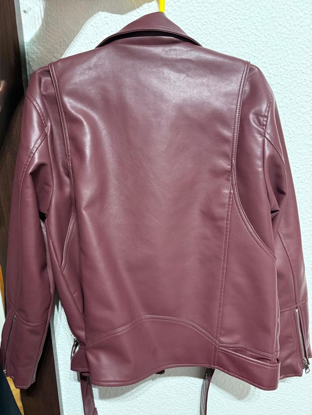 Chaqueta Biker Pull&Bear Morada