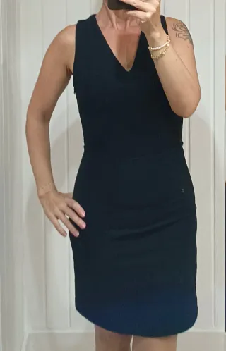Vestido Mango Negro Talla S