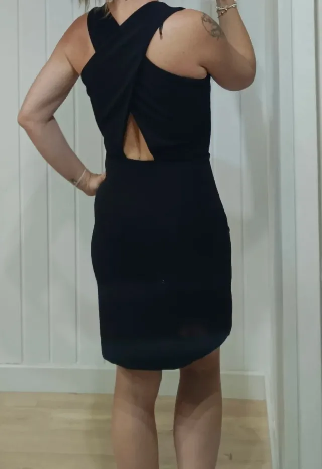 Vestido Mango Negro Talla S