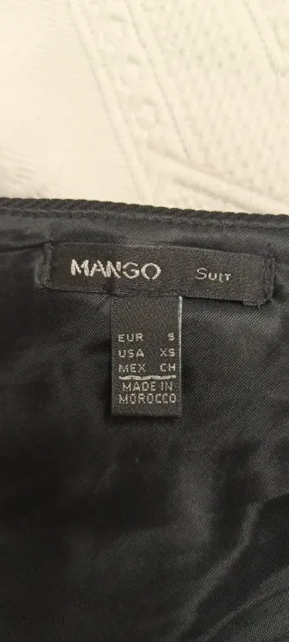 Vestido Mango Negro Talla S