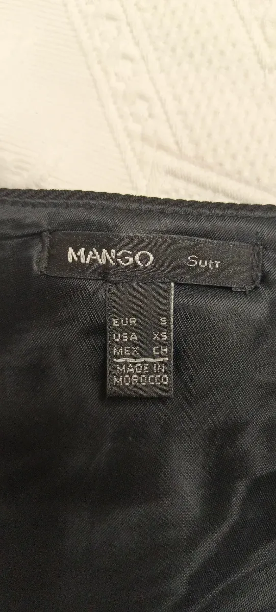 Vestido Mango Negro Talla S