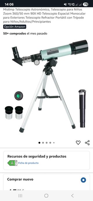 Telescopio Astronómico Misilmp 90X HD