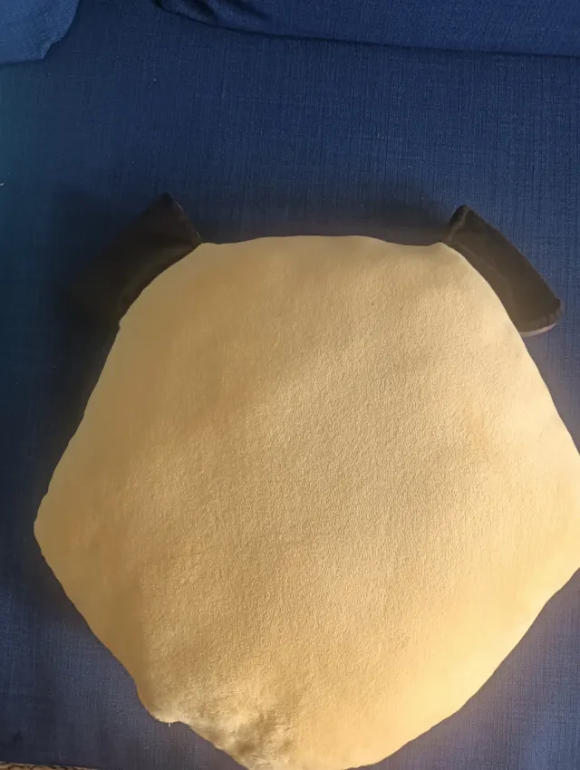 Cojín Cara Perro Bulldog Marrón y Blanco