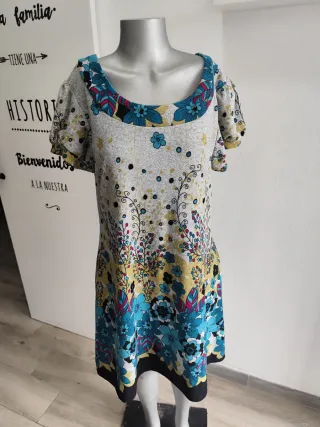 Vestido Purple Talla L Estampado Floral