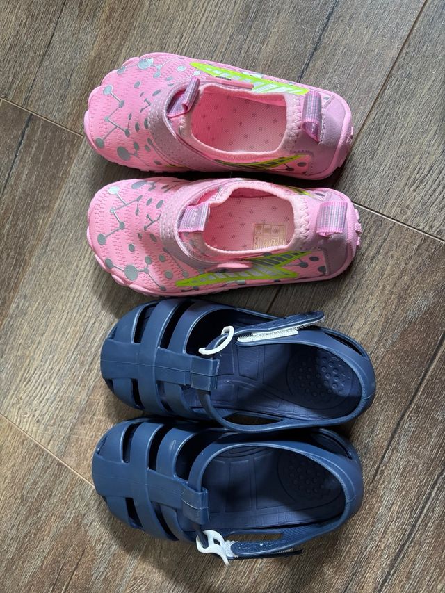 2 pares cangrejeras niña T28