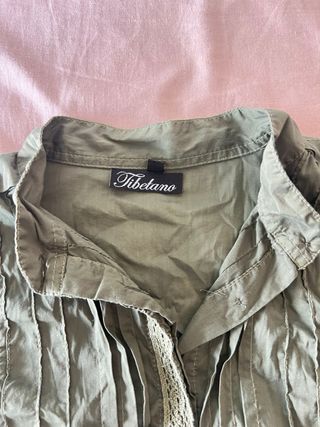 Blusa verde manga larga