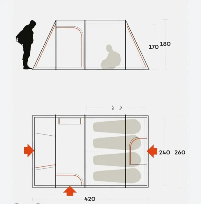Tienda de campaña Ferrino Proxes 4 plazas