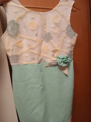 Abito da cerimonia bianco e verde