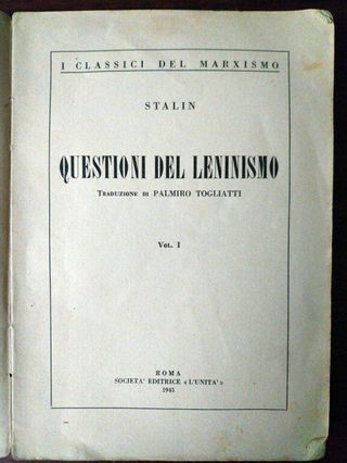 Volume Stalin - Questioni del Leninismo - 1945