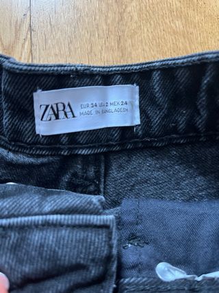 Shorts vaqueros negros Zara