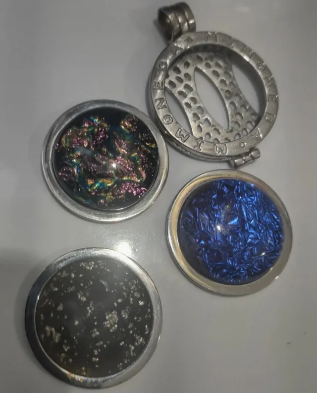 Colgante,plata-Mi Moneda-con 3 monedas