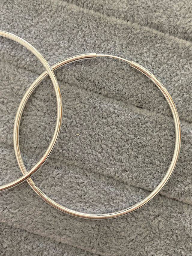 Aros Plata de Ley 925 - 2mm x 60mm